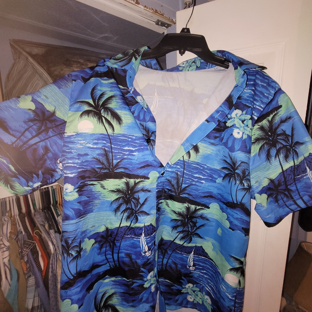 Tropical Blue Hawaiian Shirt